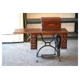 1880-1900 Antique Domestic Treadle Sewing Machine