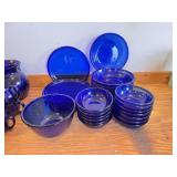 Libbey Cobalt Blue Glass Dinnerware Collection