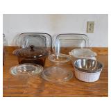 Vintage Pyrex & Amber Glassware Ovenware