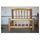Handcrafted Dutchcrafters Rustic Log Bed Frame