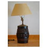 Vintage Wagon Wheel Hub Table Lamp