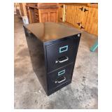 Black 2-Drawer Vertical Filing Cabinet
