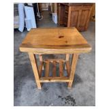 Rustic Reclaimed Barn Wood Solid Side Table