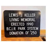 LEWIS J. KELLERLIVING MEMORIALERECTED 1990