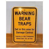 Montana Game Fish, & Parks Bear Trap Sign