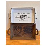 Decorative Rustic Serving Tray Collection