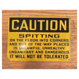 Caution Spitting Unlawful Sign Stonehouse c. 1920