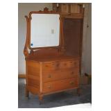 American Late Victorian Golden Oak Dresser