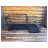 Two Retriever Metal Dog Kennel Crates