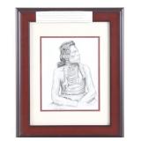 Gary Zaboly "Curley, Crow Scout" Pen & Ink Drawing