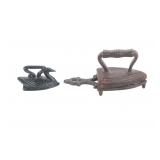 Salesman Sample Swan Iron Pair c. 1920