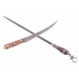 Frontier Skinning Knife & Sharpening Steel c 1800-