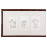 Framed George Catlin 1796-1872 Illustrated Plates