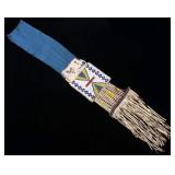 Ute Beaded and Quilled Pipe Tobacco Bag c. 1870