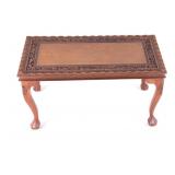 Chippendale Style Carved Wood Coffee Table c 1900-