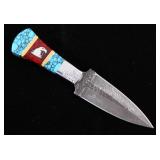 Navajo David Yellowhorse Turquoise Eagle Knife