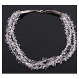 Navajo Sterling Silver Amethyst & Citrine Necklace