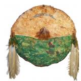 Southern Cheyenne Polychrome Parfleche Shield 1870