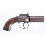 Engraved British .34 Cal Percussion Pepperbox