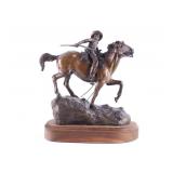 1861 Pony Express Mail Bronze by Bob Scriver c1991