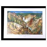 Carl Tolpo Yellowstone Park c. 1953 Litho
