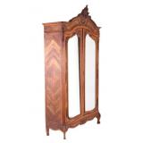 French Louis XV Carved Wood Armoire 19th Century