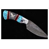 Navajo David Yellowhorse Turquoise Eagle Knife