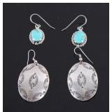 Navajo Sterling Silver & Turquoise Earrings