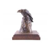 1988 Bob Scriver Eagle Sketch Bronze Sculpture