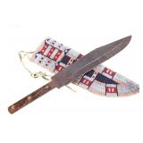 Cheyenne Beaded Sheath & Heavy 19th C. Bowie K