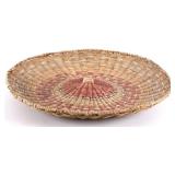 Hopi Pueblo Polychrome Wicker Platter c 1890-1900s