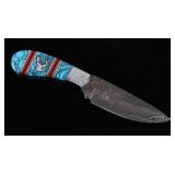 Navajo Yellowhorse Turquoise Trophy Deer Knife
