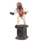 Antique Cast Iron Black Lawn Jockey Statue