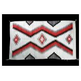 Navajo Crystal Eye Dazzler Trading Post Rug c 1940