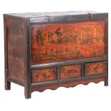 Antique Chinese Polychrome "Yixiang" Chest