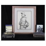 Early Theodore Roosevelt Signed Print & Literature