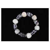 African Vaseline Trade Bead Bracelet