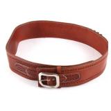 Hand Tooled Western Leather Ammo Gold Finders Belt