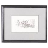 Nancy McLaughlin Powell (1932-1985) Etching