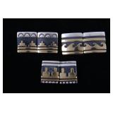 Navajo Tommy Singer Sterling & 14K Gold Earrings