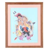 Original Kiowa Artist Blackbear Bosin Painting