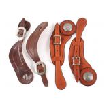 Vaquero Mexican Silver Coin Concho Spur Straps