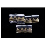 Navajo Tommy Singer Sterling & 14K Gold Earrings