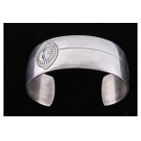 Marked Hopi Engraved Sterling Silver Bracelet