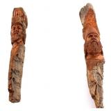 Montana Mountain Man Carved Wood Sculptures