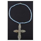 Hudson Bay Montreal Silver Cross & Trade Beads