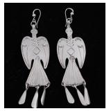Navajo Water Bird Sterling Silver Earrings
