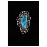Navajo Sterling Silver & Morenci Turquoise Ring