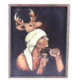 1977 Framed Original Oil Painting by Molina