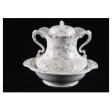 Gold Trimmed Porcelain Sectional Water Container